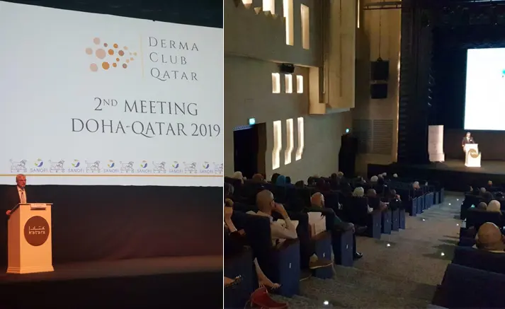 Qatar dermatology conference auditorium